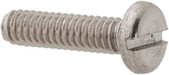 Value Collection - M2x0.40 Metric Coarse, 8mm Length Under Head Slotted Drive Machine Screw - Pan Head, Grade 18-8 & A2 Stainless Steel, Uncoated, Without Washer - Exact Tool & Supply