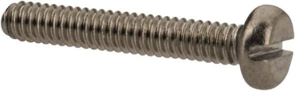 Value Collection - M2x0.40 Metric Coarse, 12mm Length Under Head Slotted Drive Machine Screw - Pan Head, Grade 18-8 & A2 Stainless Steel, Uncoated, Without Washer - Exact Tool & Supply