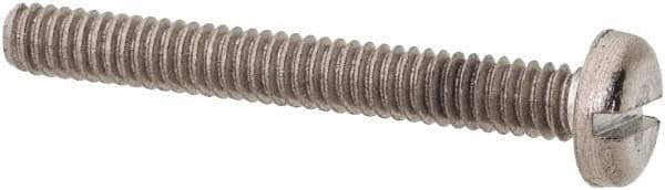 Value Collection - M2x0.40 Metric Coarse, 16mm Length Under Head Slotted Drive Machine Screw - Pan Head, Grade 18-8 & A2 Stainless Steel, Uncoated, Without Washer - Exact Tool & Supply