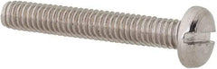 Value Collection - M2.5x0.45 Metric Coarse, 16mm Length Under Head Slotted Drive Machine Screw - Pan Head, Grade 18-8 & A2 Stainless Steel, Uncoated, Without Washer - Exact Tool & Supply