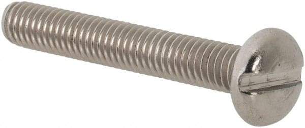 Value Collection - M3x0.50 Metric Coarse, 20mm Length Under Head Slotted Drive Machine Screw - Pan Head, Grade 18-8 & A2 Stainless Steel, Uncoated, Without Washer - Exact Tool & Supply