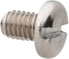 Value Collection - M3.5x0.60 Metric Coarse, 5mm Length Under Head Slotted Drive Machine Screw - Pan Head, Grade 18-8 & A2 Stainless Steel, Uncoated, Without Washer - Exact Tool & Supply