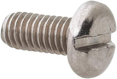 Value Collection - M3.5x0.60 Metric Coarse, 8mm Length Under Head Slotted Drive Machine Screw - Pan Head, Grade 18-8 & A2 Stainless Steel, Uncoated, Without Washer - Exact Tool & Supply