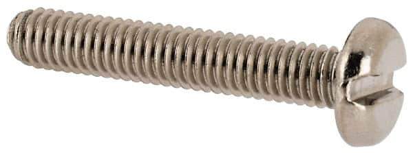 Value Collection - M3.5x0.60 Metric Coarse, 20mm Length Under Head Slotted Drive Machine Screw - Pan Head, Grade 18-8 & A2 Stainless Steel, Uncoated, Without Washer - Exact Tool & Supply