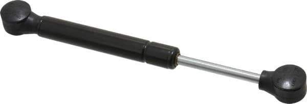 Value Collection - 0.24" Rod Diam, 0.59" Tube Diam, 80 Lb Capacity, Gas Spring - 7.5" Extended Length, 2" Stroke Length, Plastic Ball Socket, Black Nitride Piston - Exact Tool & Supply