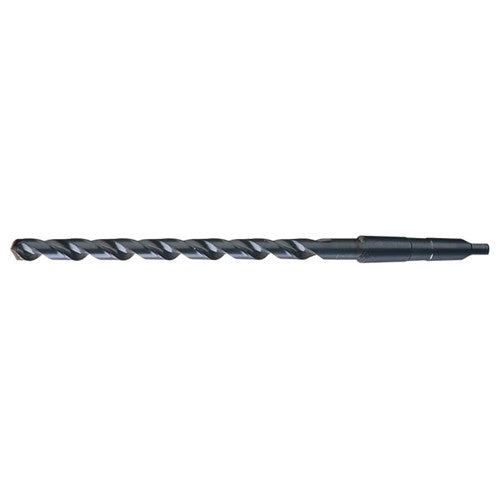 5/8 RHS / RHC HSS 118 Degree Notched Point Extra Length Taper Shank Drill - Steam Oxide - Exact Tool & Supply