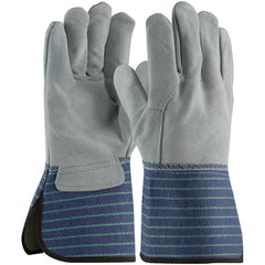 ‎82-5066/L Split Leather Palm - Silver Series - A/B Select Shoulder - Full Leather Back - Rubberized GT - Exact Tool & Supply