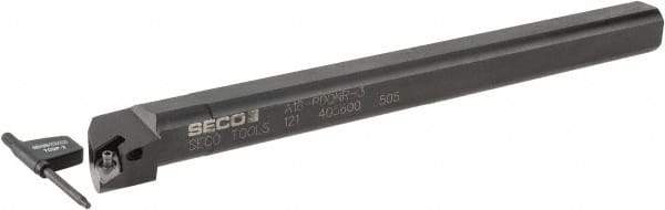 Seco - 1.3" Min Bore Diam, 12" OAL, 1" Shank Diam, A-PDQN Indexable Boring Bar - DNMU 332 Insert, Pin Holding Method - Exact Tool & Supply