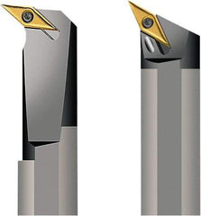Seco - 1.2" Min Bore Diam, 12" OAL, 1" Shank Diam, A-PVLN Indexable Boring Bar - VNMU 2.531 Insert, Pin Holding Method - Exact Tool & Supply