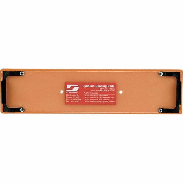 Dynabrade - 11 x 2-3/4" Rectangular Adhesive/PSA Backing Pad - File Board Sander Compatible, Clip Attachment, Nonvacuum Pad, 3/8" Thick, Medium Density - Exact Tool & Supply