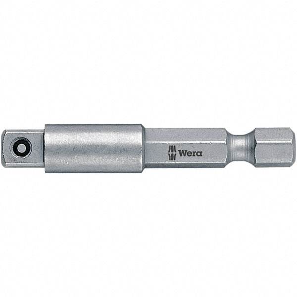 Wera - Socket Adapters & Universal Joints Type: Square-Drive to Hex Bit Adapter Male Size: 3/8 - Exact Tool & Supply
