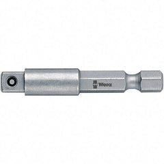Wera - Socket Adapters & Universal Joints Type: Square-Drive to Hex Bit Adapter Male Size: 1/4 - Exact Tool & Supply