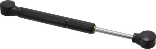 Made in USA - 0.24" Rod Diam, 0.59" Tube Diam, 50 Lb Capacity, Hydraulic Dampers - Compression, 7.89" Extended Length, 2" Stroke Length, Plastic Ball Socket, Chrome-Plated Piston - Exact Tool & Supply