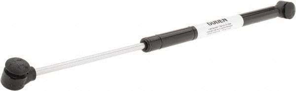 Made in USA - 0.24" Rod Diam, 0.59" Tube Diam, 50 Lb Capacity, Hydraulic Dampers - Compression, 15.02" Extended Length, 5" Stroke Length, Plastic Ball Socket, Chrome-Plated Piston - Exact Tool & Supply