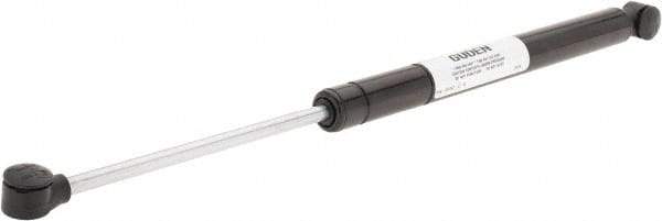 Made in USA - 0.32" Rod Diam, 0.87" Tube Diam, 100 Lb Capacity, Hydraulic Dampers - Compression, 17.01" Extended Length, 6" Stroke Length, Plastic Ball Socket, Chrome-Plated Piston - Exact Tool & Supply
