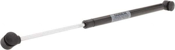 Made in USA - 0.24" Rod Diam, 0.59" Tube Diam, 50 Lb Capacity, Hydraulic Dampers - Extension, 15.02" Extended Length, 5" Stroke Length, Plastic Ball Socket, Chrome-Plated Piston - Exact Tool & Supply