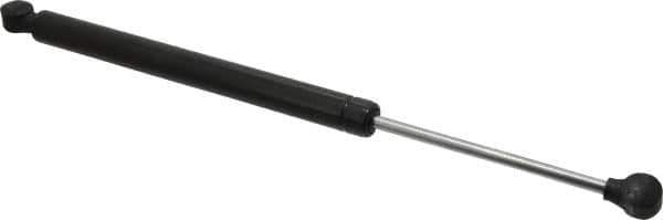 Made in USA - 0.32" Rod Diam, 0.87" Tube Diam, 100 Lb Capacity, Hydraulic Dampers - Extension, 17.01" Extended Length, 6" Stroke Length, Plastic Ball Socket, Chrome-Plated Piston - Exact Tool & Supply