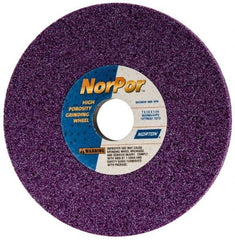 Norton - 7" Diam x 1-1/4" Hole x 1/2" Thick, G Hardness, 60 Grit Surface Grinding Wheel - Ceramic, Type 1, Medium Grade, 3,600 Max RPM, Vitrified Bond, No Recess - Exact Tool & Supply