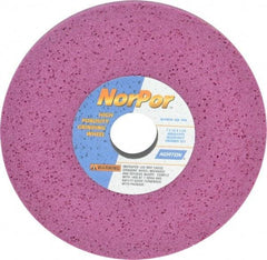 Norton - 7" Diam x 1-1/4" Hole x 1/2" Thick, H Hardness, 60 Grit Surface Grinding Wheel - Aluminum Oxide, Type 1, Medium Grade, 3,600 Max RPM, Vitrified Bond, No Recess - Exact Tool & Supply