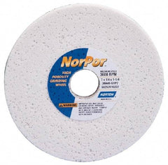 Norton - 14" Diam x 5" Hole x 2" Thick, H Hardness, 46 Grit Surface Grinding Wheel - Aluminum Oxide, Type 5, Coarse Grade, 2,320 Max RPM, Vitrified Bond, One-Side Recess - Exact Tool & Supply