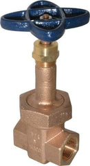 NIBCO - 3/4" Pipe, Class 200, Threaded Bronze Alloy Solid Wedge Rising Stem Gate Valve - 400 WOG, 200 WSP, Union Bonnet - Exact Tool & Supply