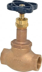 NIBCO - 3/4" Pipe, Threaded Ends, Bronze Integral Globe Valve - Bronze Disc, Screw-In Bonnet, 200 psi WOG, 125 psi WSP, Class 125 - Exact Tool & Supply
