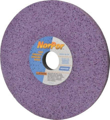 Norton - 8" Diam x 1-1/4" Hole x 1/2" Thick, H Hardness, 60 Grit Surface Grinding Wheel - Ceramic, Type 1, Medium Grade, 3,600 Max RPM, Vitrified Bond, No Recess - Exact Tool & Supply