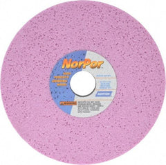 Norton - 8" Diam x 1-1/4" Hole x 1/2" Thick, H Hardness, 46 Grit Surface Grinding Wheel - Aluminum Oxide, Type 1, Coarse Grade, 3,600 Max RPM, Vitrified Bond, No Recess - Exact Tool & Supply