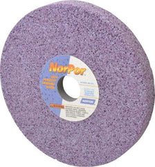 Norton - 8" Diam x 1-1/4" Hole x 1" Thick, G Hardness, 46 Grit Surface Grinding Wheel - Ceramic, Type 5, Coarse Grade, 3,600 Max RPM, Vitrified Bond, One-Side Recess - Exact Tool & Supply