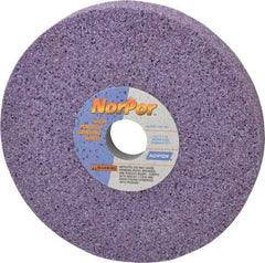 Norton - 8" Diam x 1-1/4" Hole x 1" Thick, H Hardness, 46 Grit Surface Grinding Wheel - Ceramic, Type 5, Coarse Grade, 3,600 Max RPM, Vitrified Bond, One-Side Recess - Exact Tool & Supply