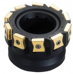 Iscar - 15 Inserts, 5" Cut Diam, 1-1/2" Arbor Diam, 0.551" Max Depth of Cut, Indexable Square-Shoulder Face Mill - 0/90° Lead Angle, 2" High, LN.. 1506... Insert Compatibility, Series F90LN - Exact Tool & Supply