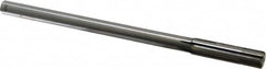 Made in USA - 0.496" Carbide-Tipped 6 Flute Chucking Reamer - Exact Tool & Supply