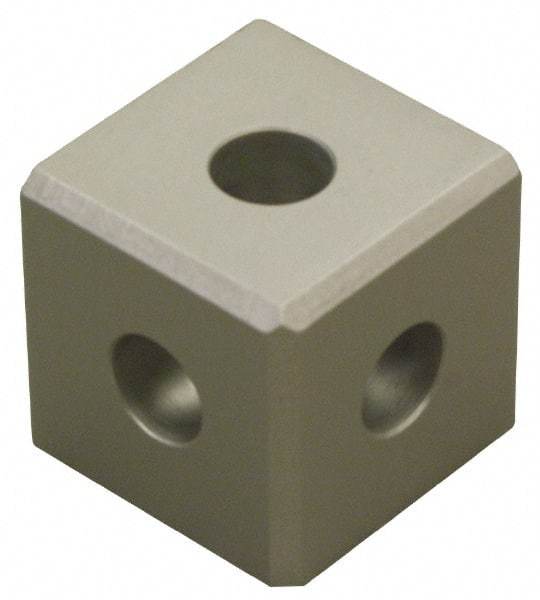 80/20 Inc. - Open Shelving Square Tri-Corner Connector - Aluminum, Use with Series 15 & Bolt Kit 3018 - Exact Tool & Supply