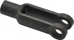 Gibraltar - 5/16-18 Thread, 3/4" Yoke Width, Carbon Steel, Tapped Yoke - 5/16" Hole Diam, 1-7/16" Hole Center to Neck, 19/32" Yoke Arm Height, 1/2" Neck Diam, 13/16" Neck Length, 2-1/4" OAL - Exact Tool & Supply