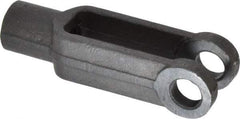 Gibraltar - 3/8-16 Thread, 7/8" Yoke Width, Carbon Steel, Tapped Yoke - 3/8" Hole Diam, 1-5/8" Hole Center to Neck, 11/16" Yoke Arm Height, 5/8" Neck Diam, 7/8" Neck Length, 2-1/2" OAL - Exact Tool & Supply