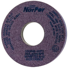 Norton - 14" Diam x 5" Hole x 2" Thick, H Hardness, 46 Grit Surface Grinding Wheel - Ceramic, Type 5, Coarse Grade, 2,320 Max RPM, Vitrified Bond, One-Side Recess - Exact Tool & Supply