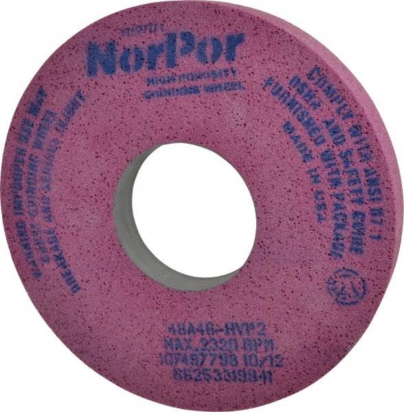 Norton - 14" Diam x 5" Hole x 2" Thick, H Hardness, 46 Grit Surface Grinding Wheel - Aluminum Oxide, Type 5, Coarse Grade, 2,320 Max RPM, Vitrified Bond, One-Side Recess - Exact Tool & Supply