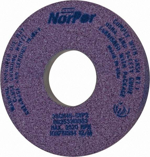 Norton - 14" Diam x 5" Hole x 1-1/2" Thick, G Hardness, 46 Grit Surface Grinding Wheel - Ceramic, Type 5, Coarse Grade, 2,320 Max RPM, Vitrified Bond, One-Side Recess - Exact Tool & Supply