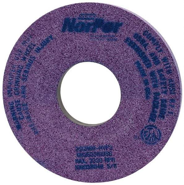 Norton - 14" Diam x 5" Hole x 1-1/2" Thick, H Hardness, 60 Grit Surface Grinding Wheel - Ceramic, Type 5, Medium Grade, 2,320 Max RPM, Vitrified Bond, One-Side Recess - Exact Tool & Supply