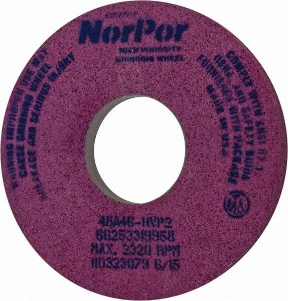 Norton - 14" Diam x 5" Hole x 1-1/2" Thick, H Hardness, 46 Grit Surface Grinding Wheel - Aluminum Oxide, Type 5, Coarse Grade, 2,320 Max RPM, Vitrified Bond, One-Side Recess - Exact Tool & Supply