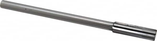 Made in USA - 0.569" Carbide-Tipped 6 Flute Chucking Reamer - Exact Tool & Supply