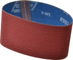 Norton - 3-1/2" Wide x 15-1/2" OAL, 60 Grit, Ceramic Abrasive Belt - Ceramic, Medium, Coated, Y Weighted Cloth Backing, Series R981 - Exact Tool & Supply