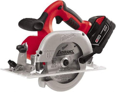 Milwaukee Tool - 28 Volt, 6-1/2" Blade, Cordless Circular Saw - 4,200 RPM, 2 Lithium-Ion Batteries Included - Exact Tool & Supply