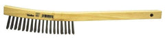 Weiler - Hand Wire/Filament Brushes - Wood Curved Handle - Exact Tool & Supply
