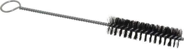 Weiler - 3" Long x 3/4" Diam Nylon Tube Brush - Single Spiral, 8-1/2" OAL, 0.012" Filament Diam, 1/8" Shank Diam - Exact Tool & Supply