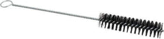 Weiler - 4" Long x 1" Diam Nylon Tube Brush - Single Spiral, 12-1/4" OAL, 0.014" Filament Diam, 5/32" Shank Diam - Exact Tool & Supply