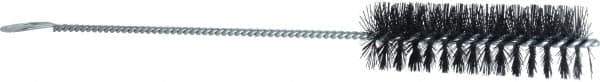 Weiler - 4" Long x 1-1/4" Diam Nylon Tube Brush - Single Spiral, 13" OAL, 0.014" Filament Diam, 5/32" Shank Diam - Exact Tool & Supply