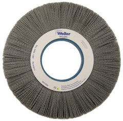 Weiler - 10" OD, 2" Arbor Hole, Crimped Nylon Wheel Brush - 1" Face Width, 3" Trim Length, 0.022" Filament Diam, 3,600 RPM - Exact Tool & Supply