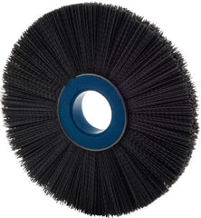 Weiler - 10" OD, 2" Arbor Hole, Crimped Nylon Wheel Brush - 1" Face Width, 3" Trim Length, 0.04" Filament Diam, 3,600 RPM - Exact Tool & Supply
