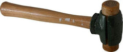 Garland - 1-1/2 Lb Head Rawhide Hammer - 11" OAL, 11" Long Wood Handle - Exact Tool & Supply